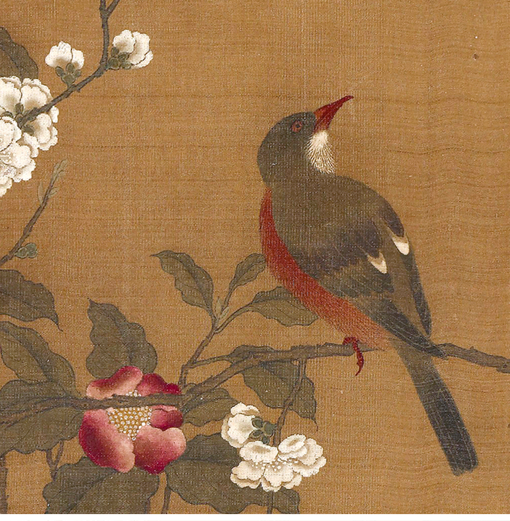 宋徐熙梅花翠鸟图卷包邮简装裱古画国画复制仿古绘画长卷花鸟